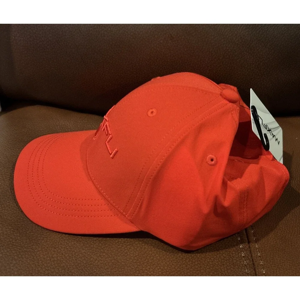 Maxfli Tech Cap Red Golf Hat Strap Back One Size Fits Most